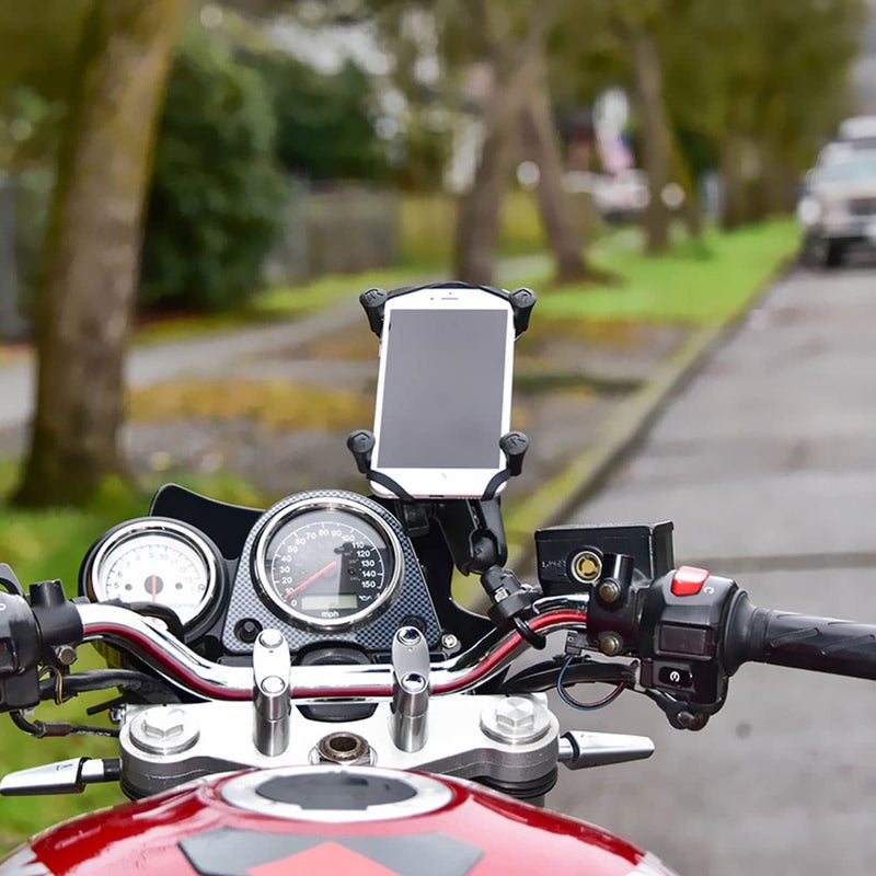 RAM Mounts X-Grip Large Phone Mount with Handlebar U-Bolt Base RAM-B-149Z-UN10U with Medium Arm for Motorcycle, ATV/UTV, Bike - Image 4